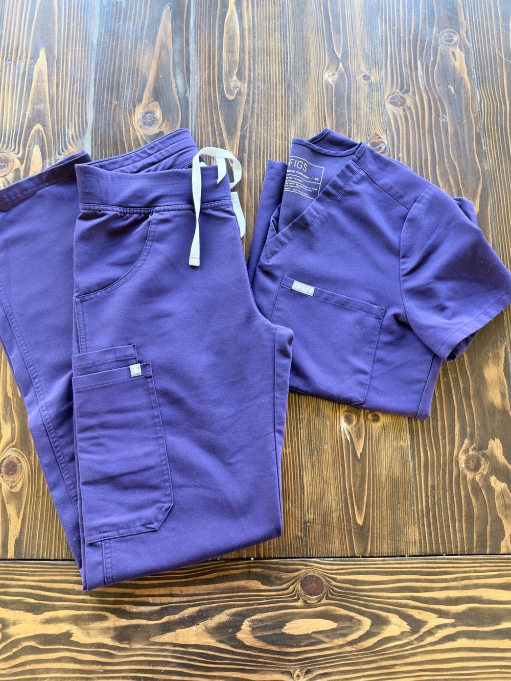 Figs Purple Jam Scrub Set - XS Tall